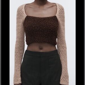 NEW ZARA cropped sweater